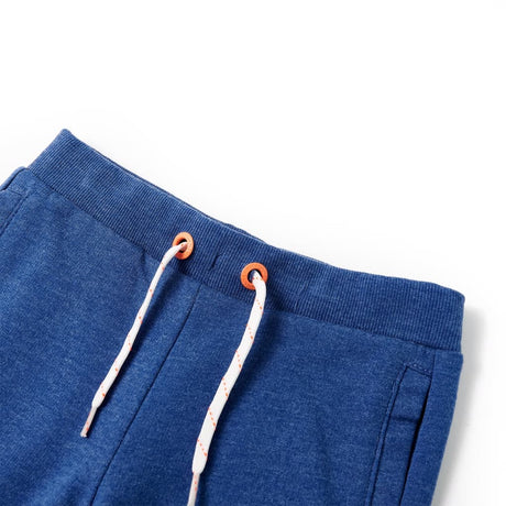 Vidaxl kindershorts met trekkoord 116 gemêleerd donkerblauw