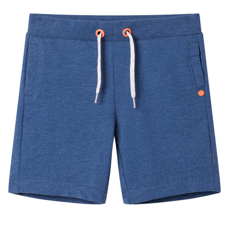 Vidaxl kindershorts met trekkoord 128 gemêleerd donkerblauw