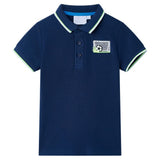 Vidaxl kinderpoloshirt 116 marineblauw