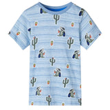 VidaXL Kindershirt 92 gemengd blauw