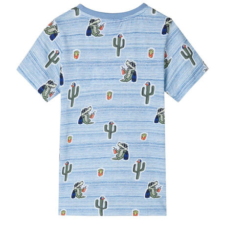 Vidaxl kindershirt 128 gemengd blauw