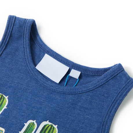 Vidaxl kindertopje 128 gemêleerd donkerblauw