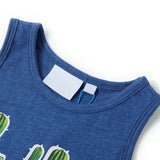 Vidaxl kindertopje 140 gemêleerd donkerblauw