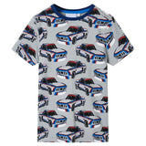 Vidaxl kinderpyjama met korte mouwen 92 grijs