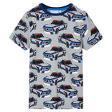 Vidaxl kinderpyjama met korte mouwen 128 grijs