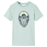 Vidaxl kindershirt met strepen 128 lichtmint