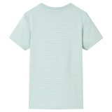 Vidaxl kindershirt met strepen 128 lichtmint