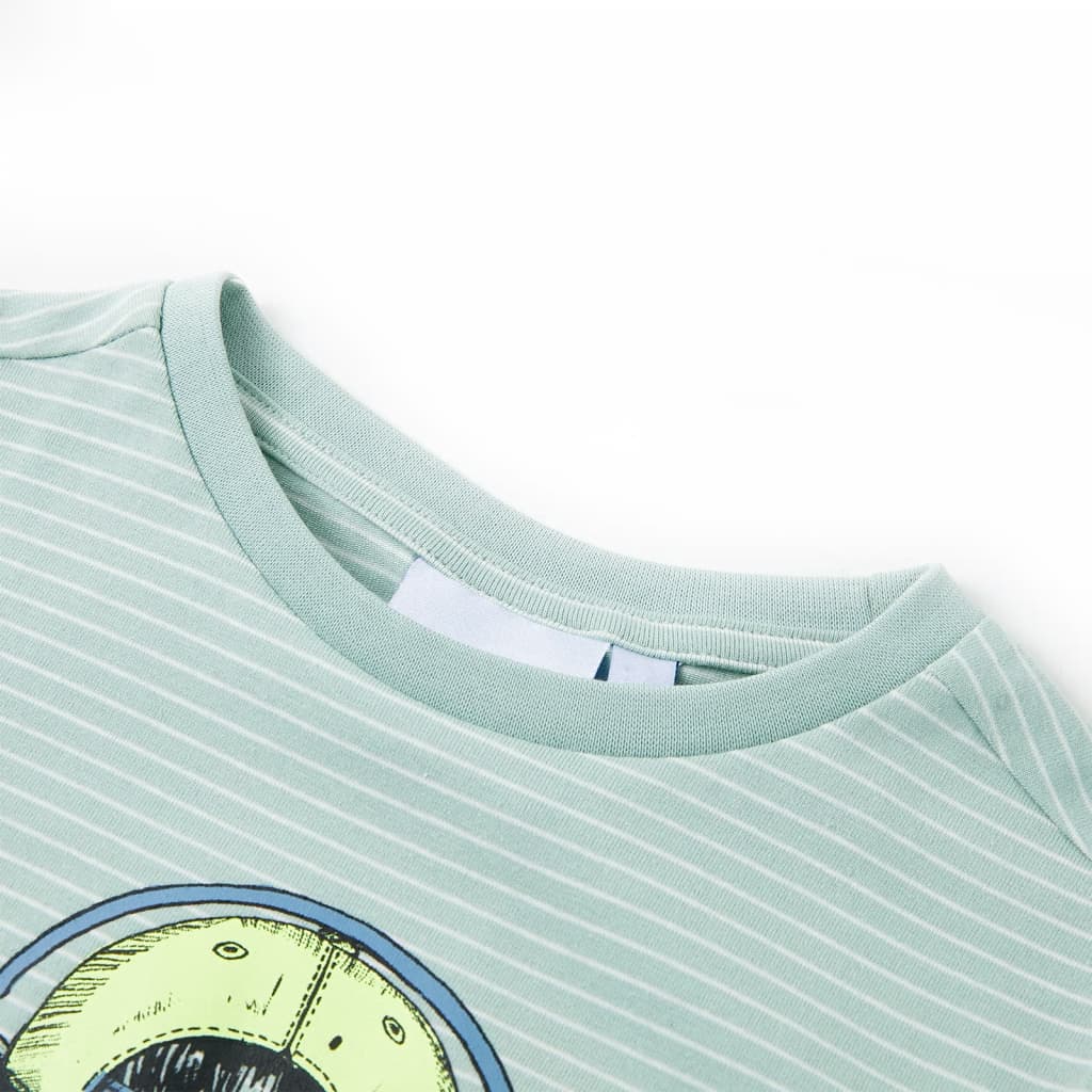 Vidaxl kindershirt met strepen 128 lichtmint