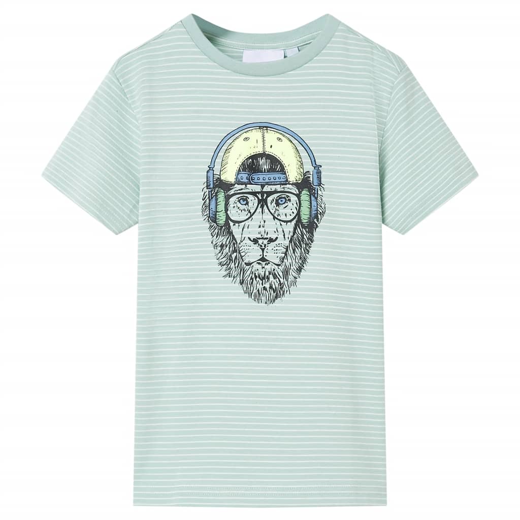 Vidaxl kindershirt met strepen 140 lichtmint