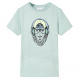 Vidaxl kindershirt met strepen 140 lichtmint