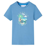 VidaXL Kindershirt 128 middenblauw