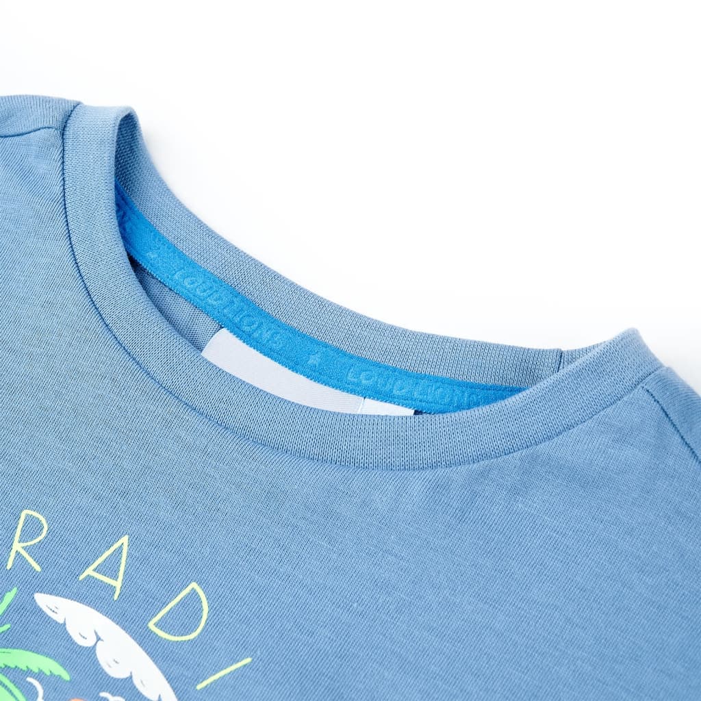 Vidaxl kindershirt 140 middenblauw