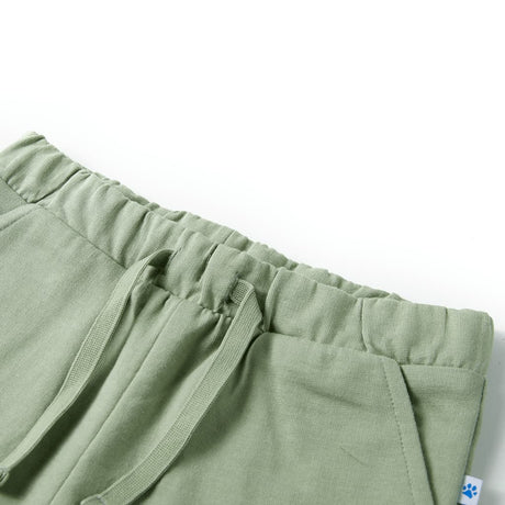 Vidaxl kindershorts met trekkoord 92 lichtkaki