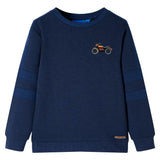 VidaXL Kindertrui 116 gemêleerd marineblauw