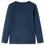 Vidaxl kindershirt met lange mouwen 104 gemêleerd marineblauw