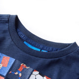 Vidaxl kindershirt met lange mouwen 104 gemêleerd marineblauw