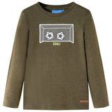 Vidaxl kindershirt met lange mouwen 104 gemêleerd kakikleur