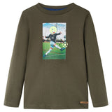 Vidaxl kindershirt met lange mouwen 128 kakikleurig