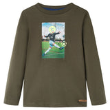 Vidaxl kindershirt met lange mouwen 140 kakikleurig