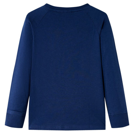 Vidaxl kindershirt met lange mouwen 128 marineblauw
