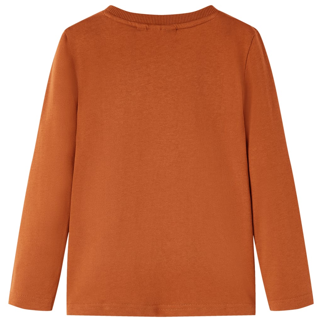 Vidaxl kindershirt met lange mouwen 140 oranjebruin