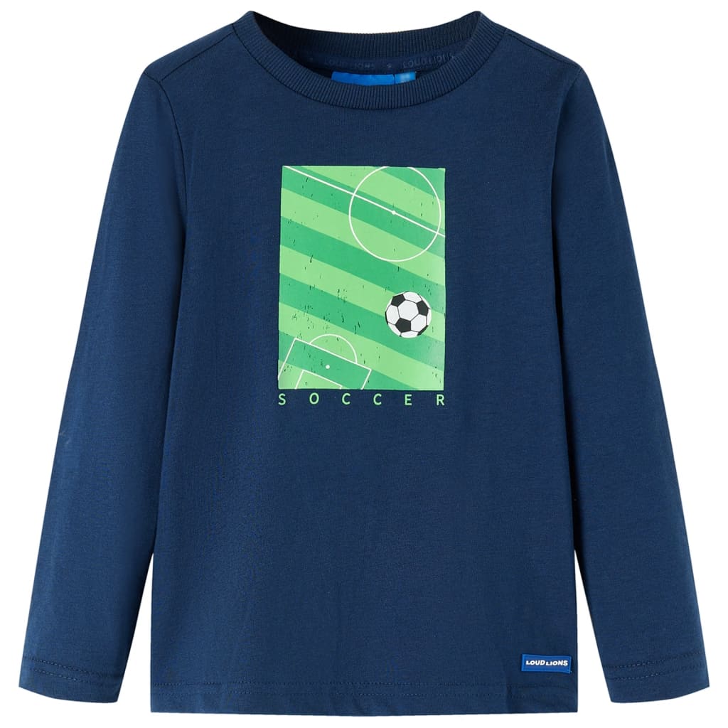 VidaXL Kindershirt met lange mouwen 140 marineblauw