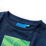 VidaXL Kindershirt met lange mouwen 140 marineblauw