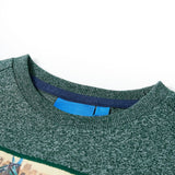 Vidaxl kindershirt met lange mouwen 128 gemêleerd donkergroen