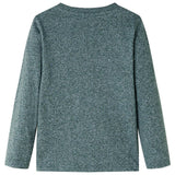 Vidaxl kindershirt met lange mouwen 140 gemêleerd donkergroen