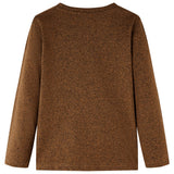 Vidaxl kindershirt met lange mouwen 116 gemêleerd cognackleur