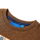 Vidaxl kindershirt met lange mouwen 116 gemêleerd cognackleur