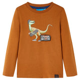 VidaXL Kindershirt met lange mouwen 92 cognackleurig