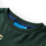 Vidaxl kindershirt met lange mouwen 104 donkergroen