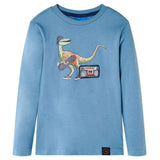 Vidaxl kindershirt met lange mouwen 116 medium blauw