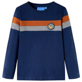 VidaXL Kindershirt met lange mouwen 92 marineblauw