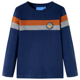 VidaXL Kindershirt met lange mouwen 140 marineblauw