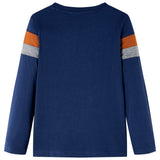 VidaXL Kindershirt met lange mouwen 140 marineblauw