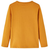 Vidaxl kindershirt met lange mouwen 92 donkerokerkleurig