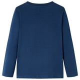 VidaXL Kindershirt met lange mouwen 128 marineblauw