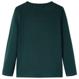 VidaXL Kindershirt met lange mouwen 140 donkergroen