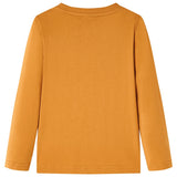 Vidaxl kindershirt met lange mouwen 104 donkerokerkleurig
