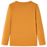 Vidaxl kindershirt met lange mouwen 128 donkerokerkleurig