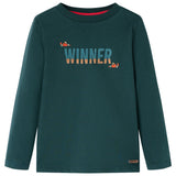 Vidaxl kindershirt met lange mouwen 128 donkergroen