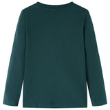 VidaXL Kindershirt met lange mouwen 140 donkergroen