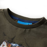 VidaXL Kindershirt met lange mouwen 92 kakikleurig