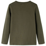 VidaXL Kindershirt met lange mouwen 116 kakikleurig