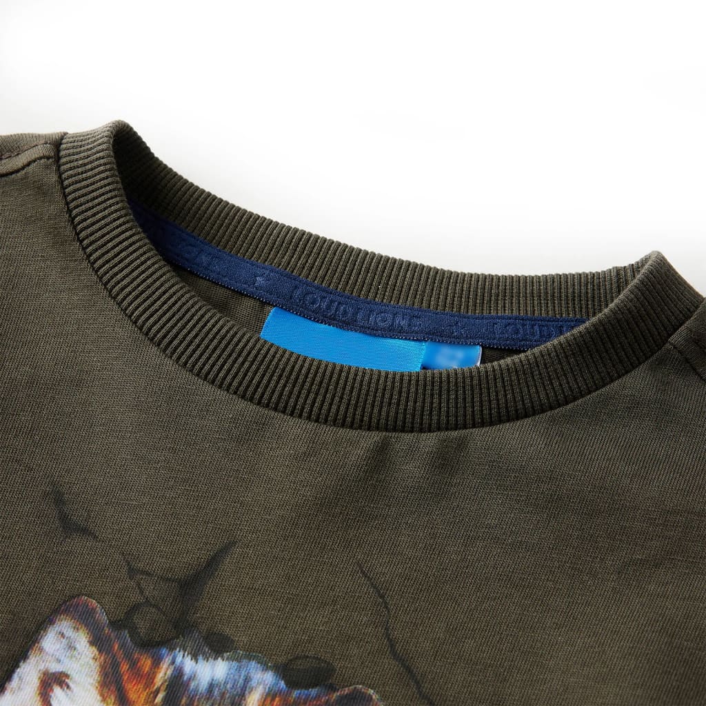 VidaXL Kindershirt met lange mouwen 140 kakikleurig