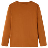 VidaXL Kindershirt met lange mouwen 92 cognackleurig