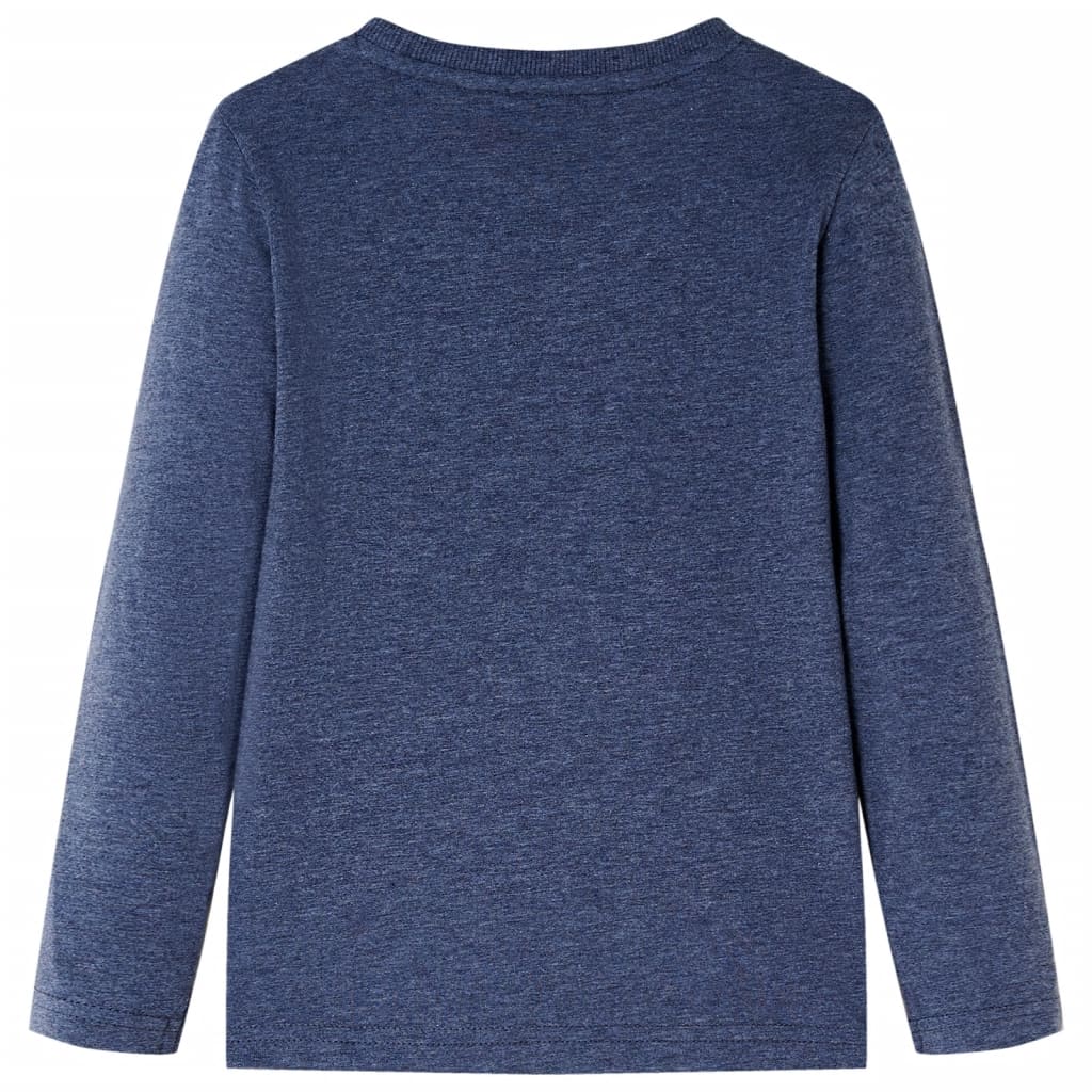 Vidaxl kindershirt met lange mouwen 140 gemêleerd donkerblauw