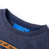 Vidaxl kindershirt met lange mouwen 140 gemêleerd donkerblauw